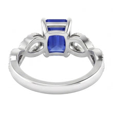 Natural Sapphire Ring 3.50ct - White Gold 14K