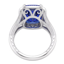 Natural Sapphire Ring 3.50ct - White Gold 14K