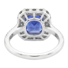 Natural Sapphire Ring 3.50ct - White Gold 14K