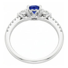 Natural Sapphire Ring 3.50ct - White Gold 14K