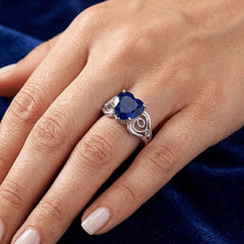 Natural Sapphire Ring 3.50ct - White Gold 14K