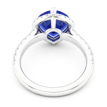 Natural Sapphire Ring 3.50ct - White Gold 14K