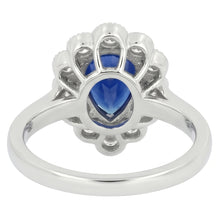 Natural Sapphire Ring 3.50ct - White Gold 14K