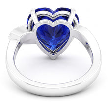 Natural Sapphire Ring 3.50ct - White Gold 14K