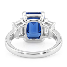 Natural Sapphire Ring 3.50ct - White Gold 14K