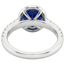 Natural Sapphire Ring 3.50ct - White Gold 14K