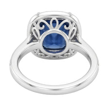 Natural Sapphire Ring 3.50ct - White Gold 14K