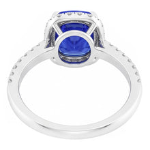 Natural Sapphire Ring 3.50ct - White Gold 14K