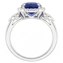 Natural Sapphire Ring 3.50ct - White Gold 14K