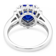Natural Sapphire Ring 3.50ct - White Gold 14K