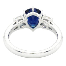 Natural Sapphire Ring 3.50ct - White Gold 14K