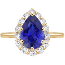 Natural Sapphire Ring 3.50ct - Yellow Gold 14K