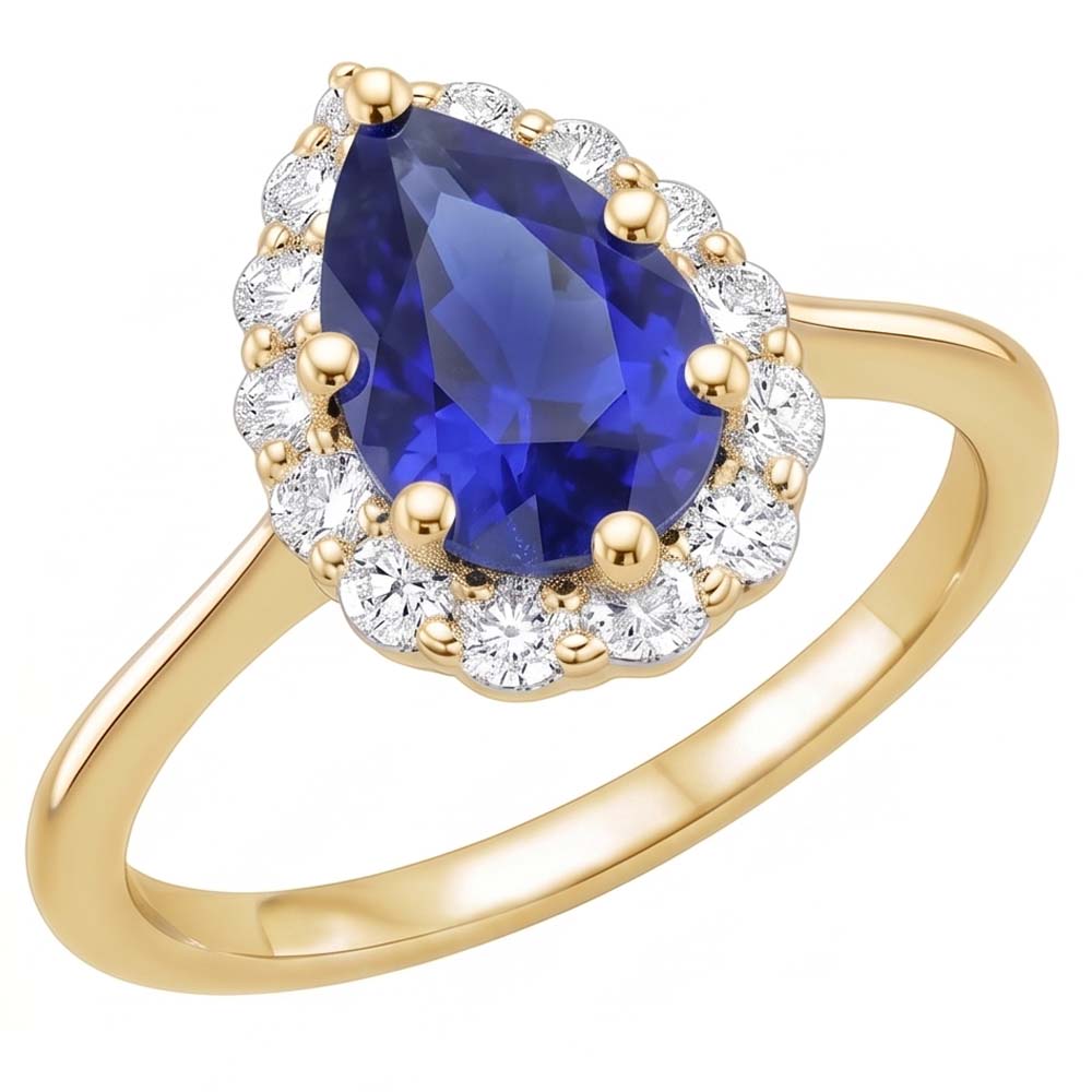 Natural Sapphire Ring 3.50ct - Yellow Gold 14K