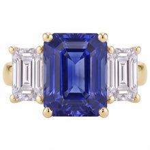 Natural Sapphire Ring 3.50ct - Yellow Gold 14K