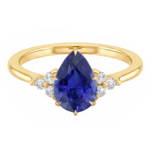 Natural Sapphire Ring 3.50ct - Yellow Gold 14K