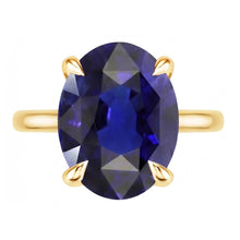 Natural Sapphire Ring 3.50ct - Yellow Gold 14K
