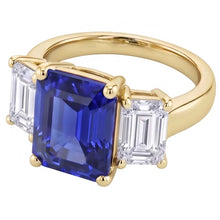 Natural Sapphire Ring 3.50ct - Yellow Gold 14K