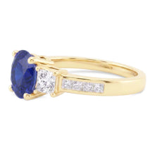Natural Sapphire Ring 3.50ct - Yellow Gold 14K