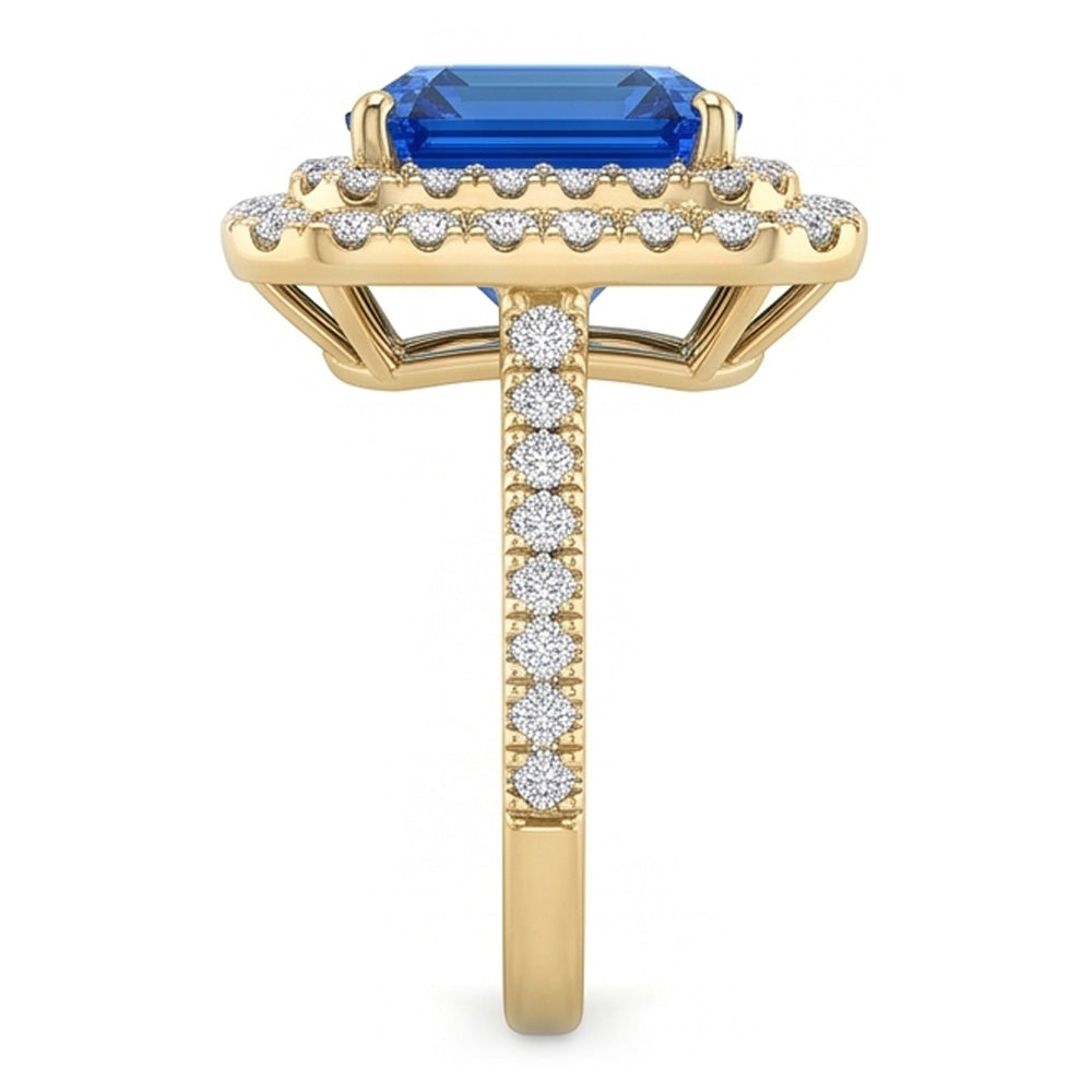 Natural Sapphire Ring 3.50ct - Yellow Gold 14K