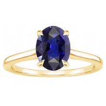 Natural Sapphire Ring 3.50ct - Yellow Gold 14K