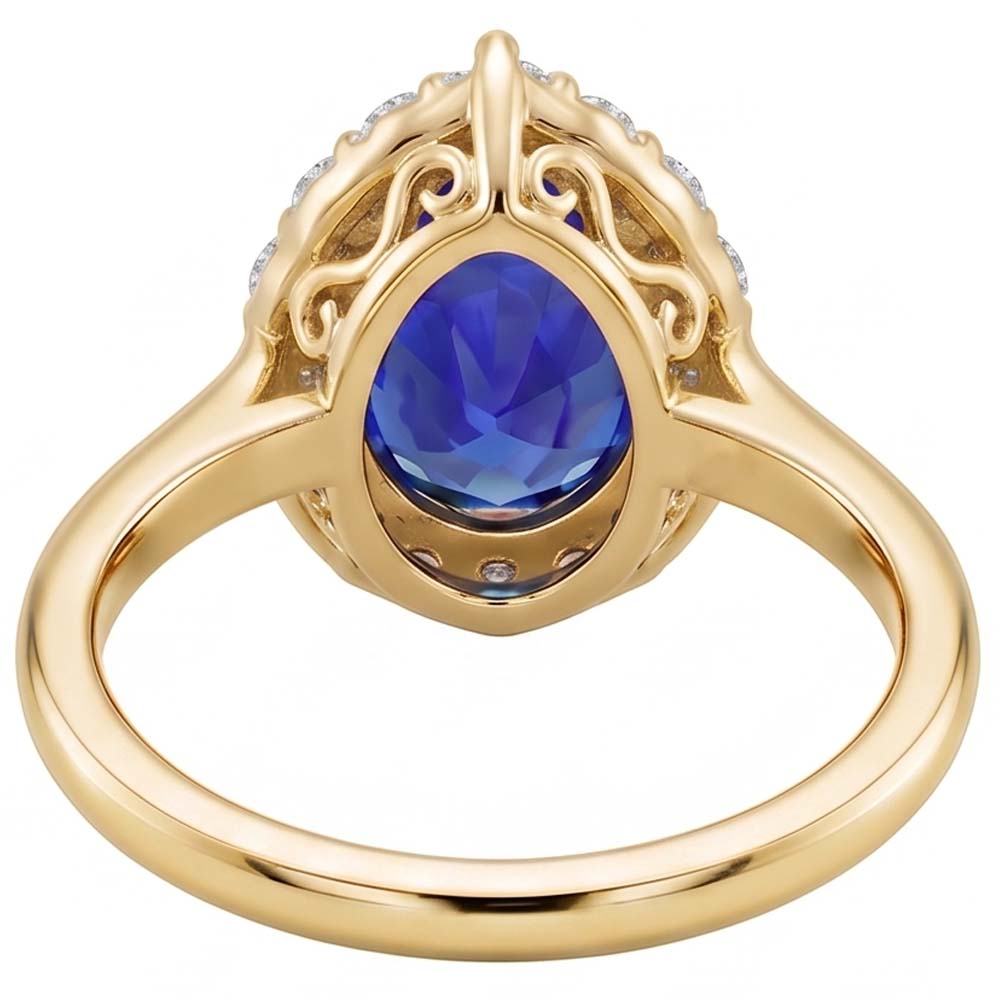 Natural Sapphire Ring 3.50ct - Yellow Gold 14K