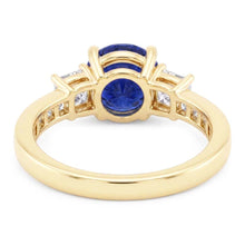 Natural Sapphire Ring 3.50ct - Yellow Gold 14K