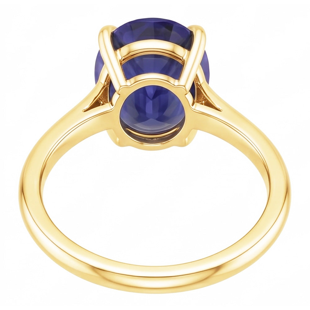 Natural Sapphire Ring 3.50ct - Yellow Gold 14K