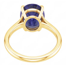 Natural Sapphire Ring 3.50ct - Yellow Gold 14K