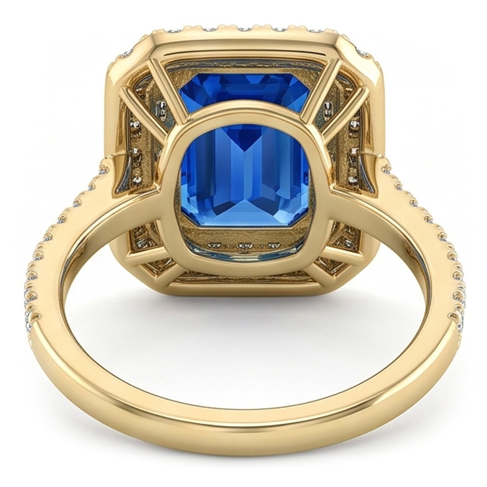Natural Sapphire Ring 3.50ct - Yellow Gold 14K