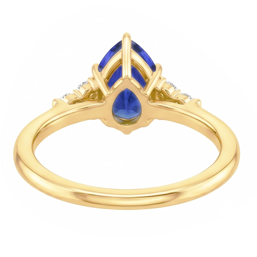 Natural Sapphire Ring 3.50ct - Yellow Gold 14K
