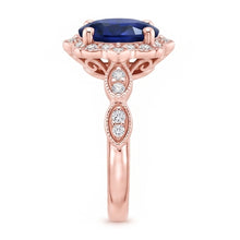 Natural Sapphire Ring 3.75ct - Rose Gold 14K