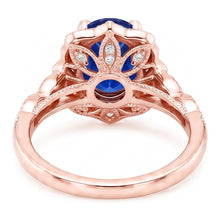 Natural Sapphire Ring 3.75ct - Rose Gold 14K