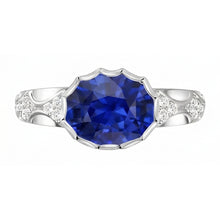 Natural Sapphire Ring 3.75ct - White Gold 14K