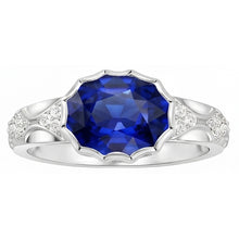 Natural Sapphire Ring 3.75ct - White Gold 14K