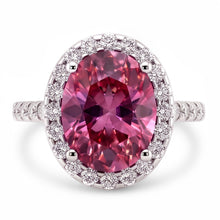 Natural Sapphire Ring 3.90ct - White Gold 14K