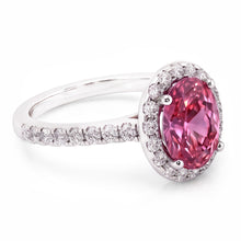 Natural Sapphire Ring 3.90ct - White Gold 14K