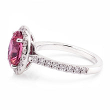 Natural Sapphire Ring 3.90ct - White Gold 14K