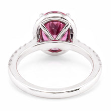 Natural Sapphire Ring 3.90ct - White Gold 14K