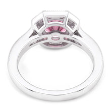 Natural Sapphire Ring 3.91ct - White Gold 14K