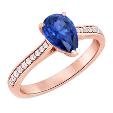 Natural Sapphire Ring 3ct - Rose Gold 14K