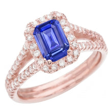 Natural Sapphire Ring 3ct - Rose Gold 14K