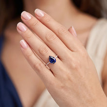 Natural Sapphire Ring 3ct - Rose Gold 14K