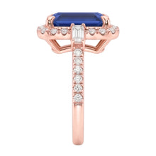 Natural Sapphire Ring 3ct - Rose Gold 14K