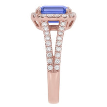 Natural Sapphire Ring 3ct - Rose Gold 14K