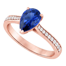 Natural Sapphire Ring 3ct - Rose Gold 14K