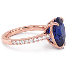Natural Sapphire Ring 3ct - Rose Gold 14K