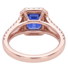 Natural Sapphire Ring 3ct - Rose Gold 14K