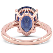 Natural Sapphire Ring 3ct - Rose Gold 14K