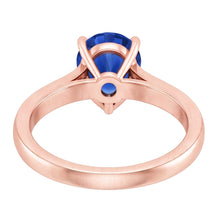 Natural Sapphire Ring 3ct - Rose Gold 14K