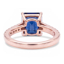 Natural Sapphire Ring 3ct - Rose Gold 14K